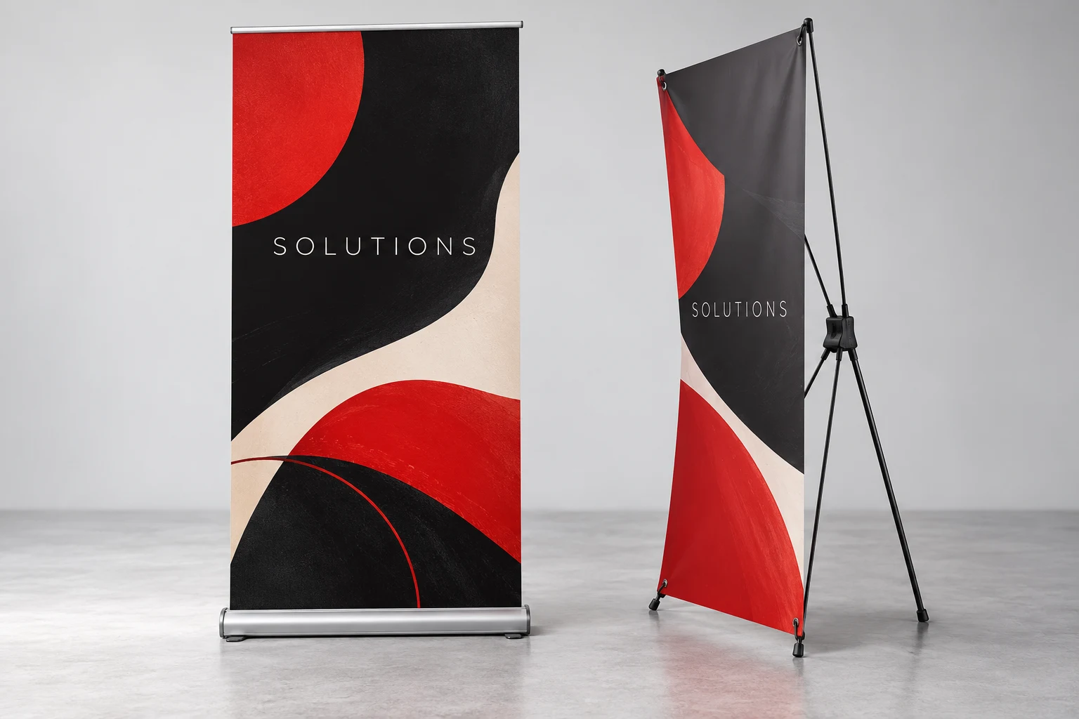 Exemple illustratif : Roll-up, X-banner & kakémonos
